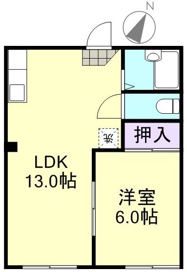 RE　APARTMENT　HAYASHIMA　B棟の間取り