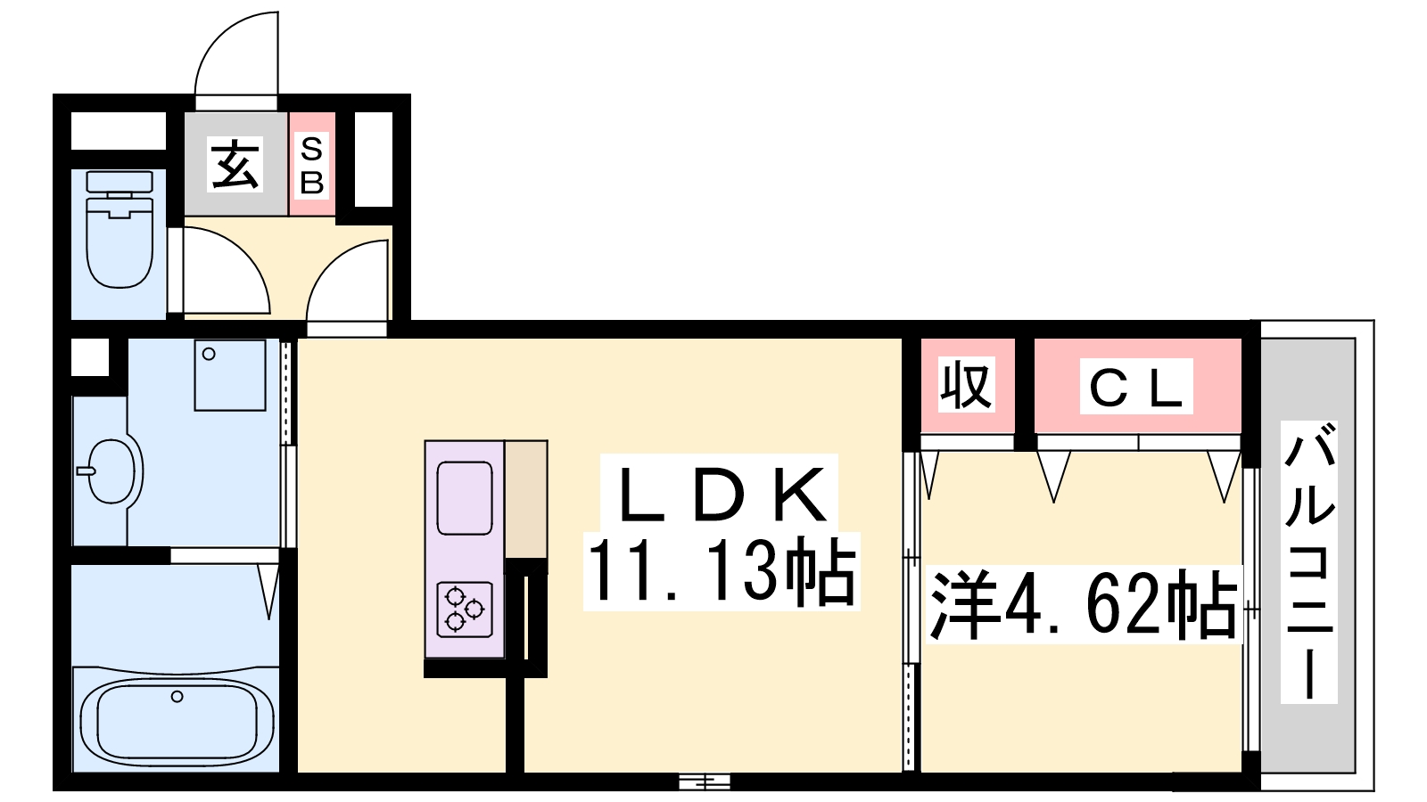 BOWLZKOBE兵庫町の間取り