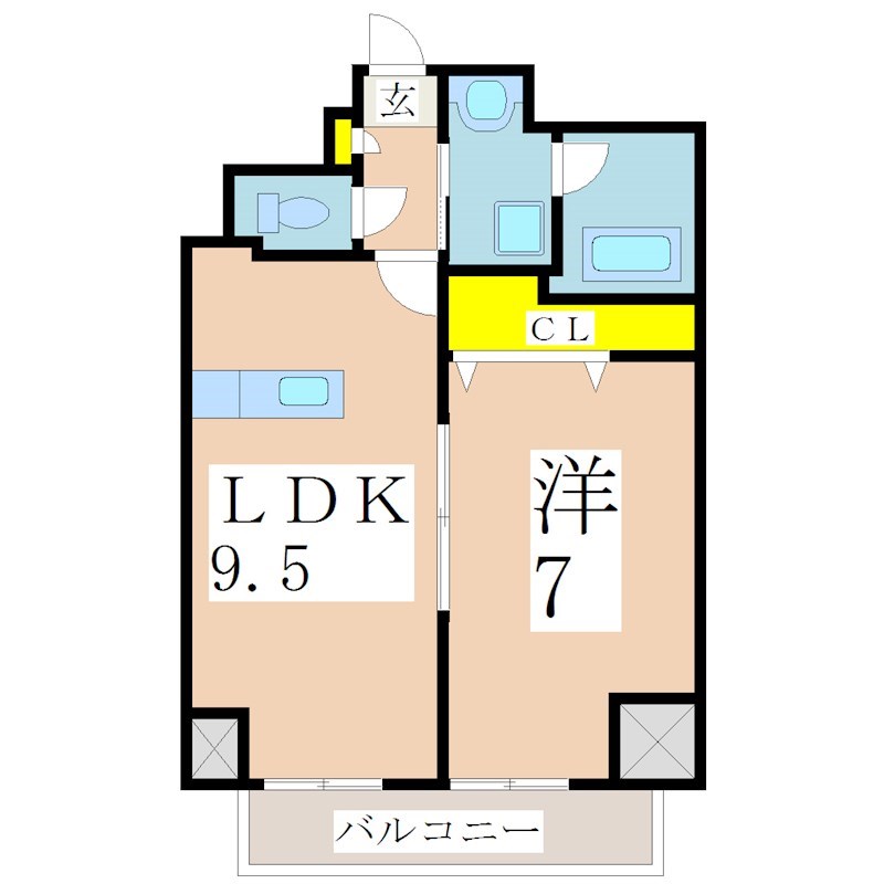 鹿児島市易居町のマンションの間取り