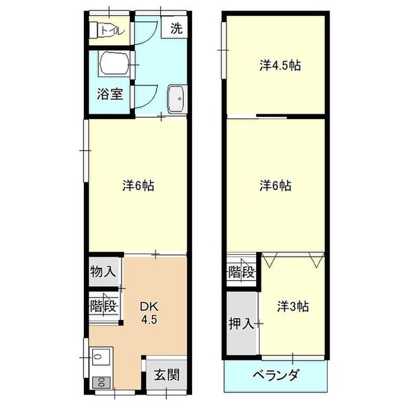 東新町5丁目テラスIの間取り