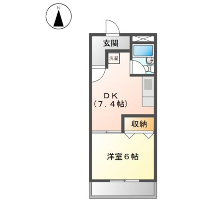 名古屋市緑区有松幕山のアパートの間取り