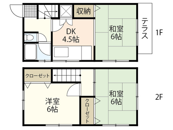 廿日市市宮島口のアパートの間取り