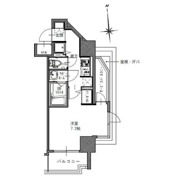 S-RESIDENCE南堀江の間取り