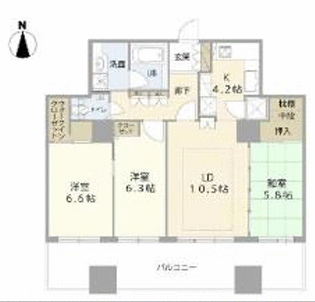 Ｄ‘グラフォート熊本タワーの間取り