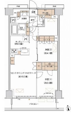 プライムネクサス大森北の間取り