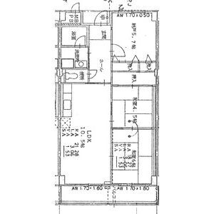 伊丹市南野のマンションの間取り