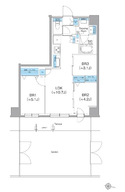 大田区仲池上のマンションの間取り