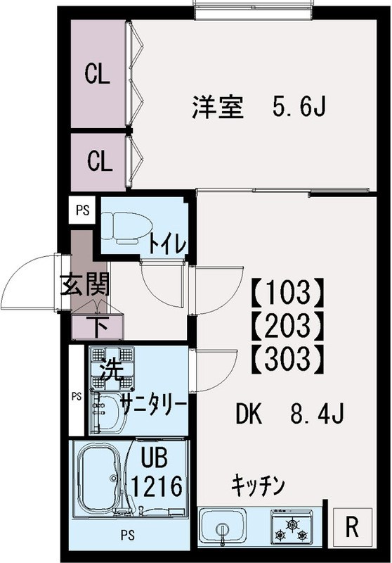 江戸川区江戸川のマンションの間取り