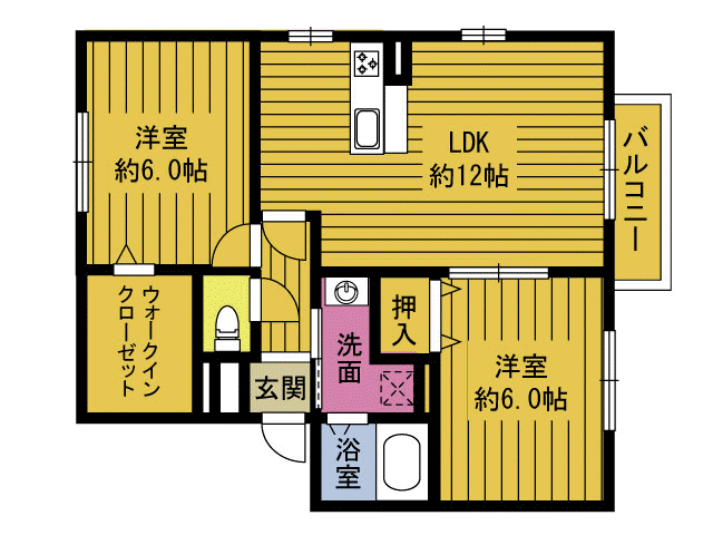 リバ－サイド広瀬Ｃの間取り