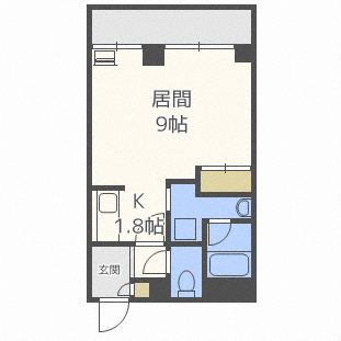 札幌市中央区南五条東のマンションの間取り