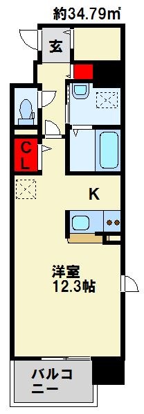 北九州市八幡西区陣原のマンションの間取り