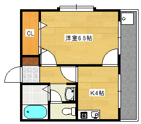 広島市西区観音町のマンションの間取り