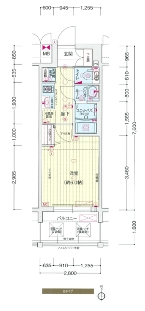 プレサンス岡山駅前の間取り