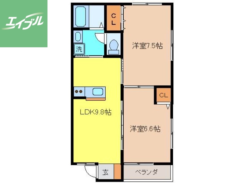 【西彼杵郡時津町西時津郷のアパートの間取り】