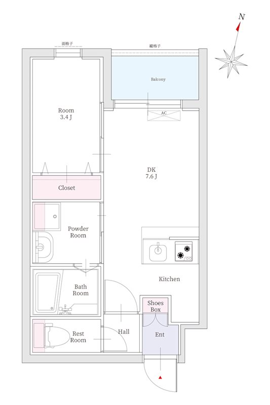 リアンレガーロ雑餉隈駅IIの間取り