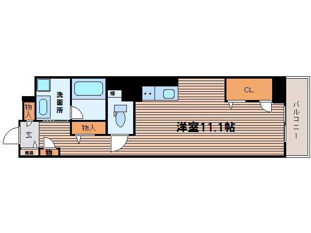 グランルージュ谷町六丁目の間取り