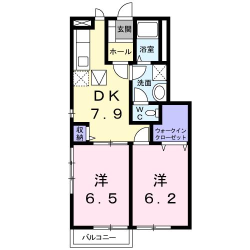 カーサ　セレシア　スールの間取り