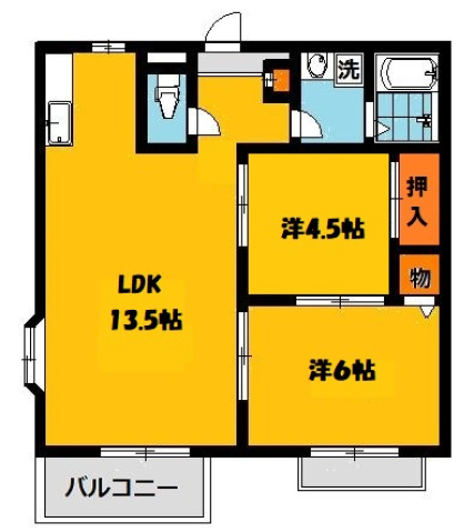 エルディム渡辺Aの間取り