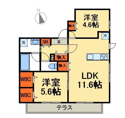 我孫子市白山のマンションの間取り