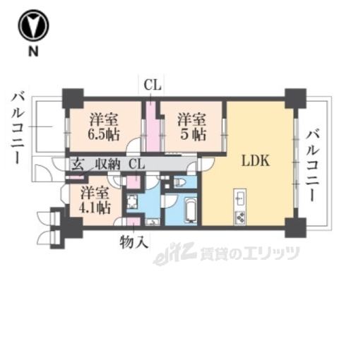 東急ドエル大和八木アネックスＣ棟の間取り