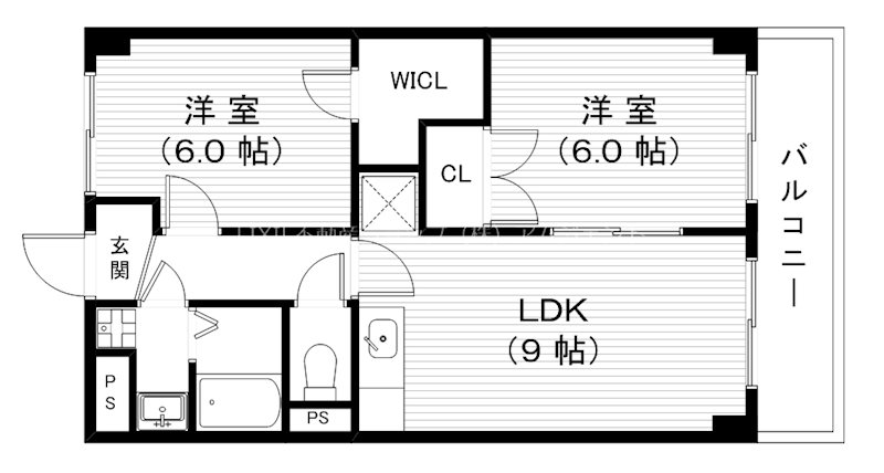 草津市橋岡町のマンションの間取り