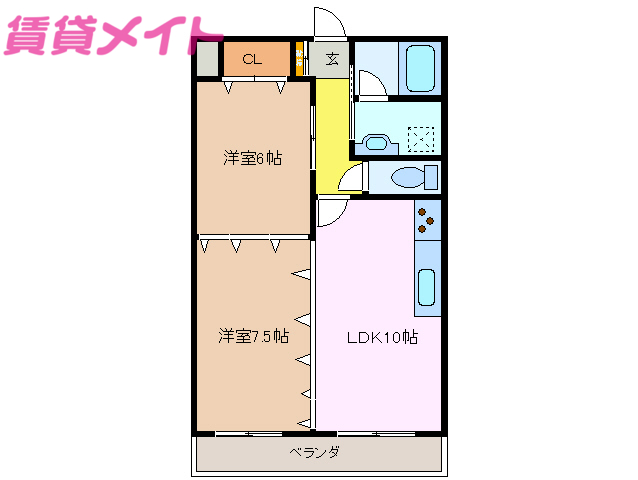 シャトレ桑名の間取り