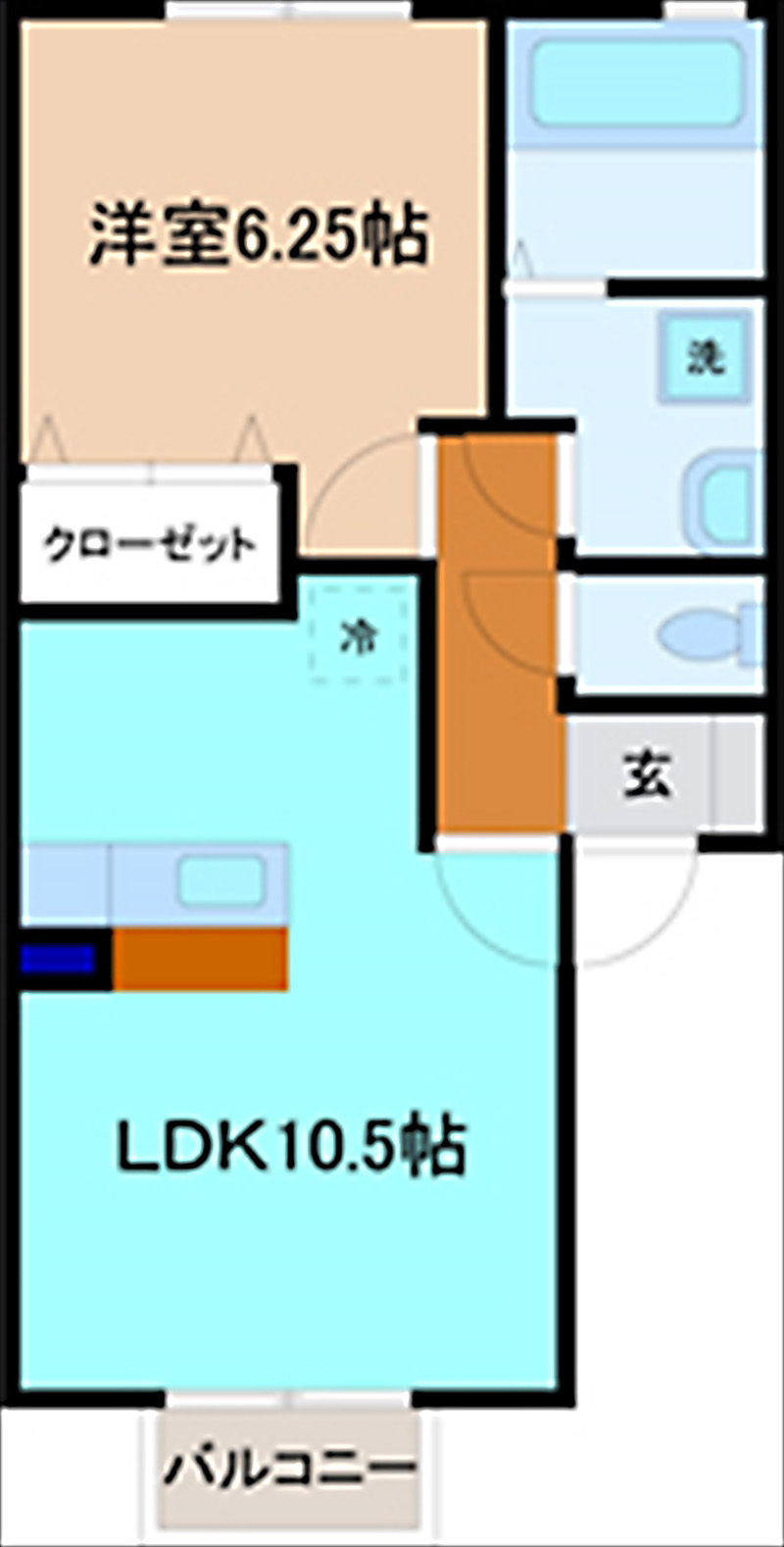 リブハイム中奥町の間取り