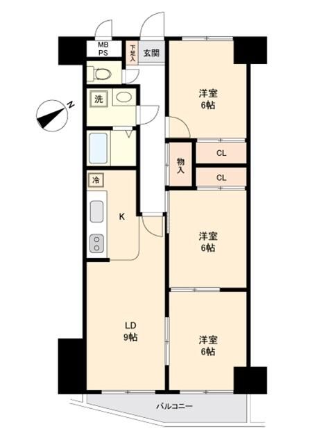 品川区東品川のマンションの間取り