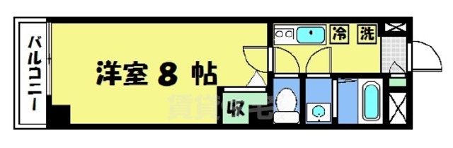 京都市上京区西亀屋町のマンションの間取り