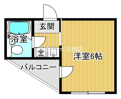 大阪市城東区古市のマンションの間取り