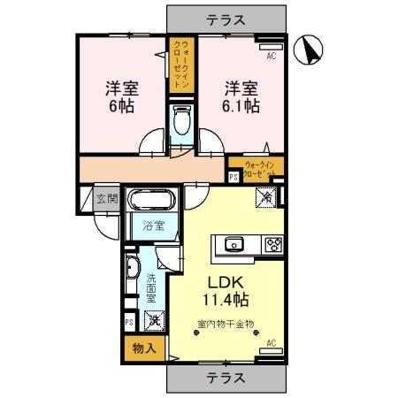 AR環水（アクアレイディアント）の間取り