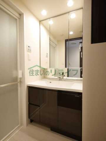 洗面設備　レスピール早稲田　※同タイプの別部屋写真です