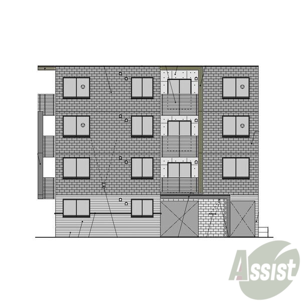 建物外観　外観予想パース　札幌市豊平区豊平一条「仮）豊平１－６ＭＳ」