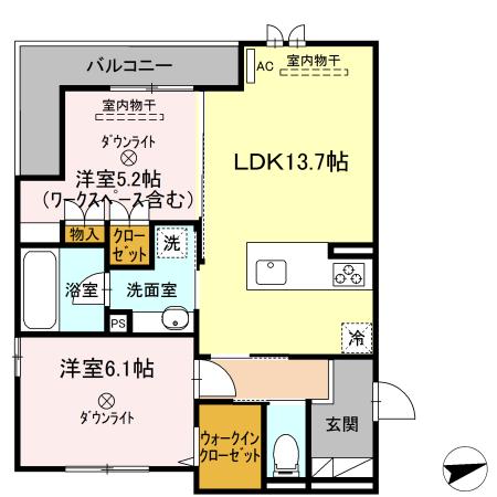 グリーンカーサ祇園の間取り