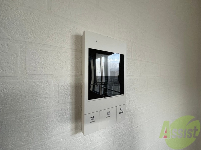 セキュリティ　インターホンです。オートロック付きで安心のマンションです。