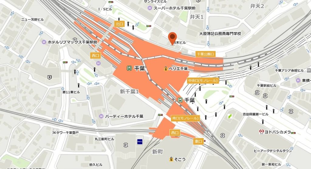 その他　千葉駅、中央改札口より左手側の千葉公園口にむかい階段を下り…