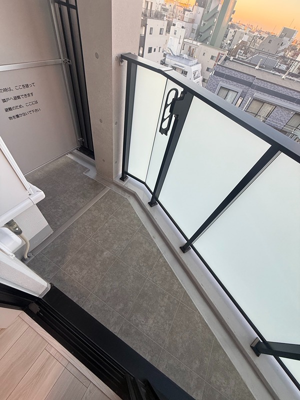 バルコニー　※同タイプ別階数部屋