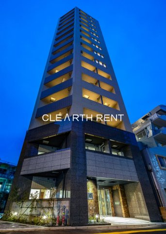 建物外観　地上15階建てのデザイナーズマンション