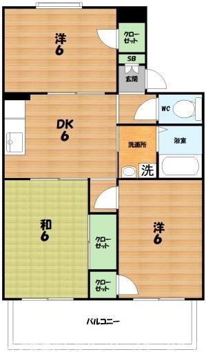 シャルム谷の間取り写真