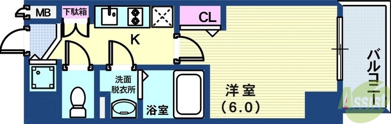 プレサンス三宮エレガンシアの間取り写真
