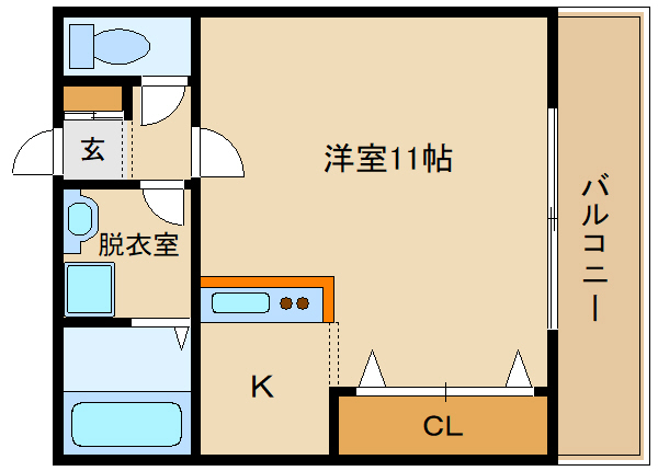 ＪＲ関西本線 柏原駅 徒歩8分 3階建 築24年の間取り写真