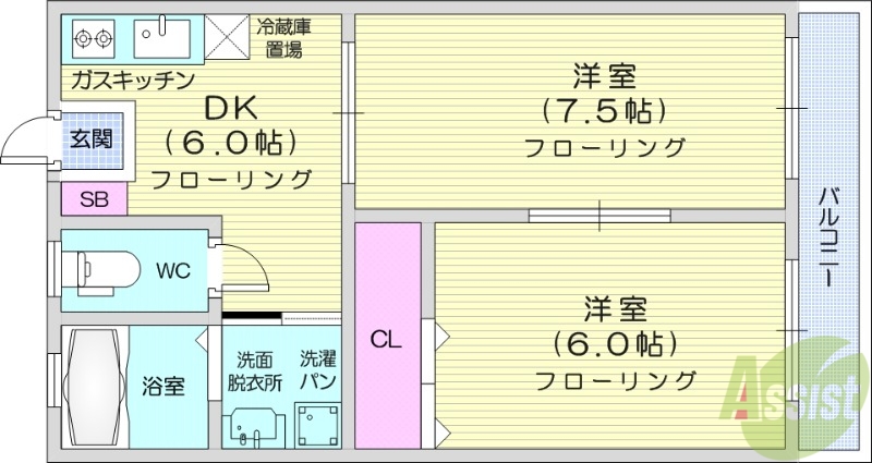アルファ上余田6の間取り写真