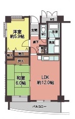 地下鉄谷町線 長原駅 徒歩10分 6階建 築32年の間取り写真