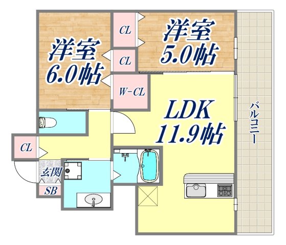 キャム月見山3の間取り写真