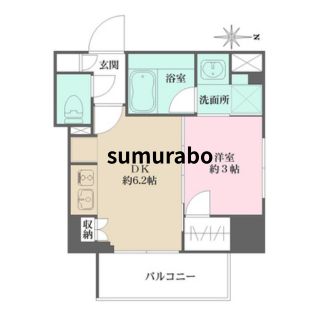 ＪＲ山手線 西日暮里駅 徒歩6分 15階建 築4年の間取り写真