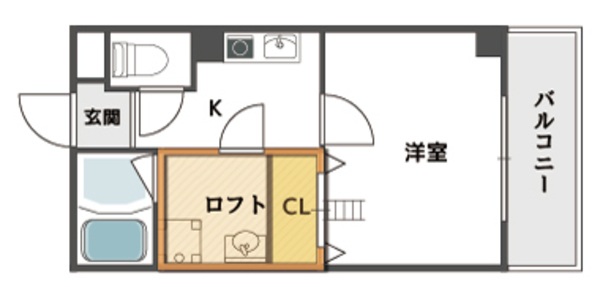 近鉄南大阪線 針中野駅 徒歩13分 6階建 築24年の間取り写真