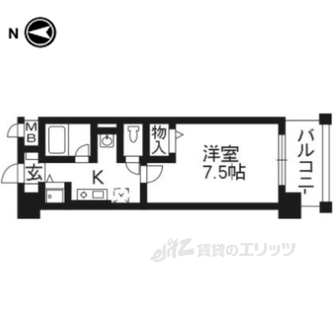 京阪本線 伏見桃山駅 徒歩30分 6階建 築21年の間取り写真