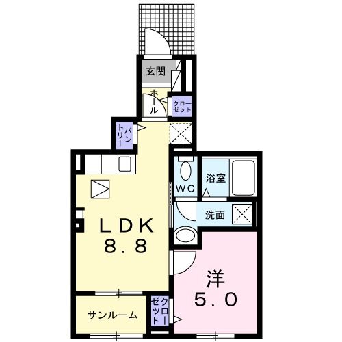 近鉄橿原線 九条駅 徒歩10分 3階建 築4年の間取り写真