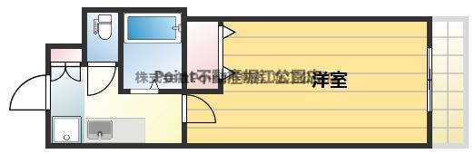 地下鉄長堀鶴見緑地線 西長堀駅 徒歩4分 9階建 築24年の間取り写真