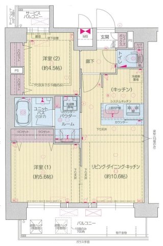 プレサンス堺筋本町エグゼブランの間取り写真